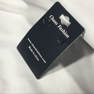 Small Black Gemstone Studs (UC3)